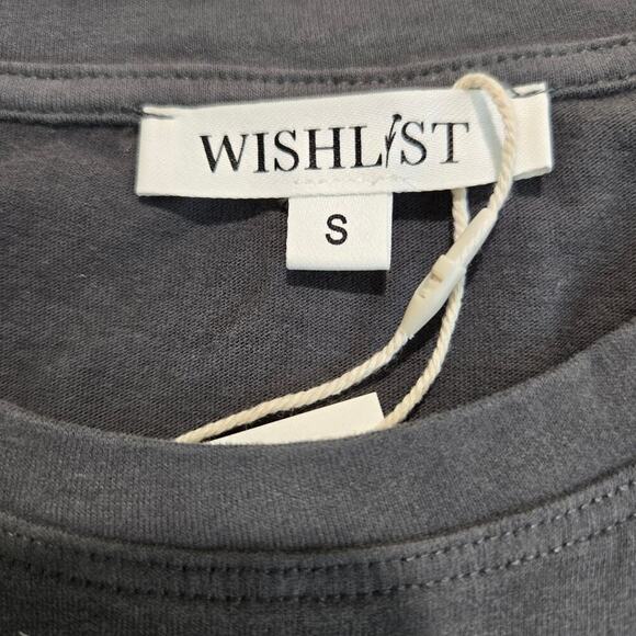 NWT Wishlist Leopard Star T-shirt in Washed Black Size S Slightly Cropped Boxy - Picture 3 of 8